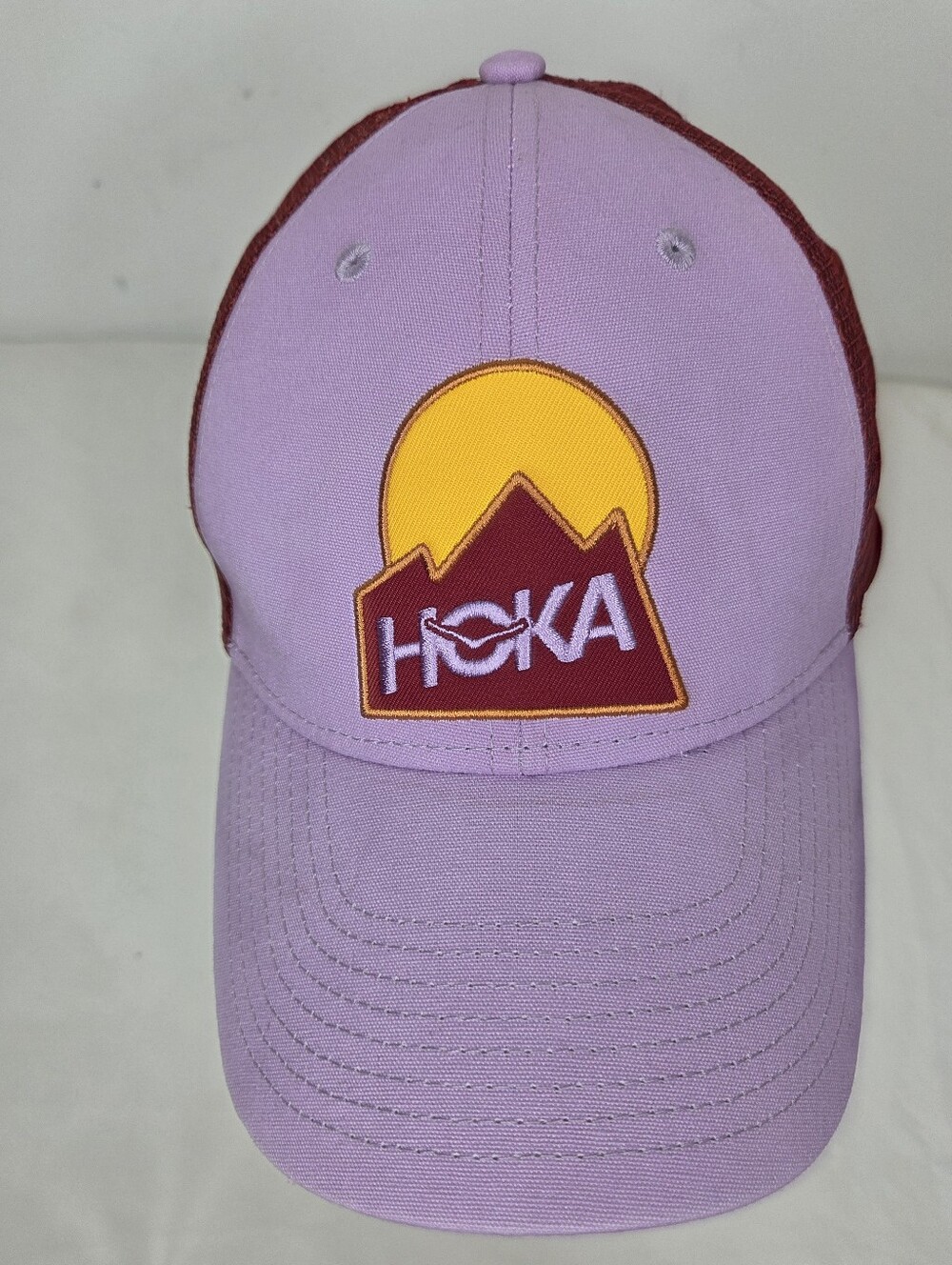 HOKA -One Size -Lavender and Maroon Trail Cap
